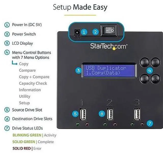 Alt view image 13 of 15 - StarTech.com USBDUPE115 USB Duplicator, 1:15, USB Flash Drives, Flash Drive Duplicator