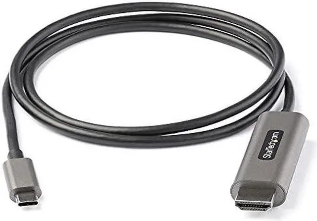 Alt view image 5 of 9 - 6ft (2m) USB C to HDMI Cable 4K 60Hz w/ HDR10 - Ultra HD USB Type-C to 4K HDMI 2.0b Video Adapter Cable - USB-C to HDMI HDR Monitor/Display Converter - DP 1.4 Alt Mode HBR3 (CDP2HDMM2MH)