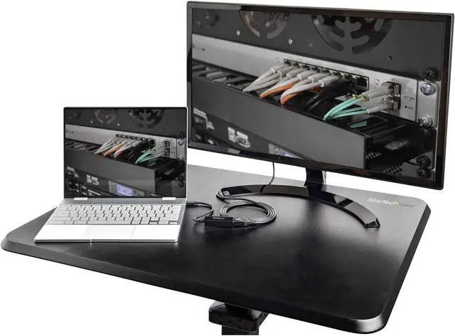 Alt view image 3 of 11 - MOBILE STANDING DESK - SIT-STAND CART