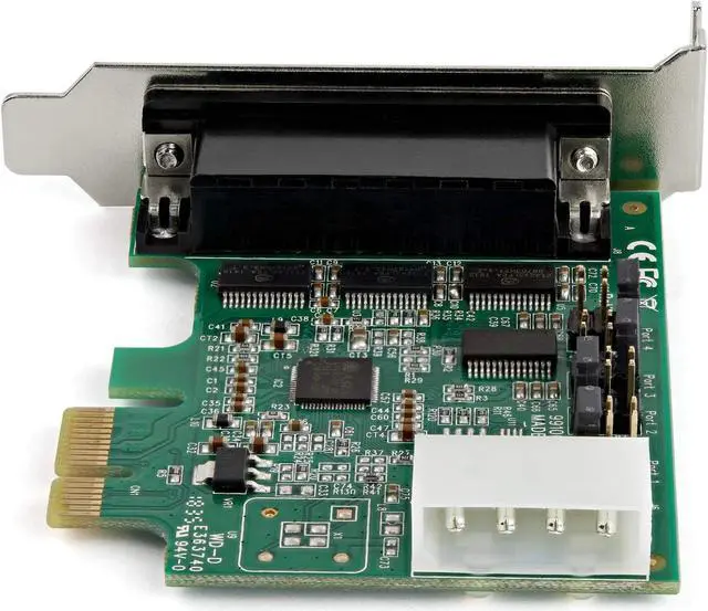 Alt view image 8 of 15 - StarTech.com PEX4S953LP 4-Port PCI Express RS232 Serial Adapter Card - 16950 UART - 256-byte FIFO Cache - ASIX AX99100 - Low Profile Bracket - Replacement for PEX4S952LP (PEX4S953LP)