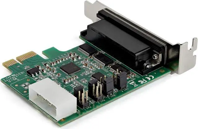 Alt view image 9 of 15 - StarTech.com PEX4S953LP 4-Port PCI Express RS232 Serial Adapter Card - 16950 UART - 256-byte FIFO Cache - ASIX AX99100 - Low Profile Bracket - Replacement for PEX4S952LP (PEX4S953LP)
