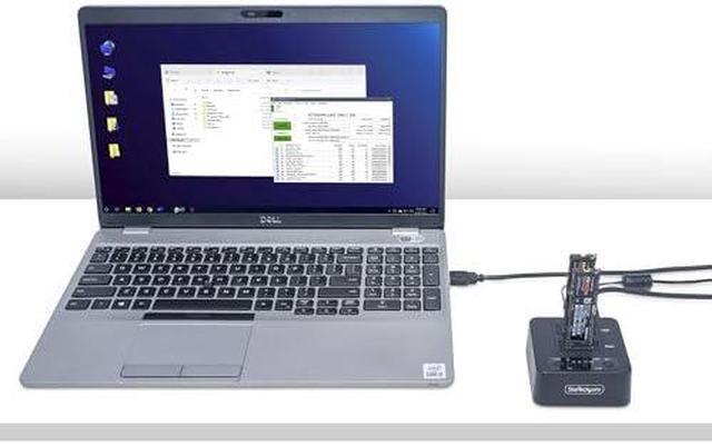 Alt view image 7 of 20 - StarTech.com 1:1 M.2 NVMe Drive Duplicator, 90GBpm Standalone M.2 SSD Cloner/Copier, USB-C 3.2 20Gbps M.2 Dual-Bay Drive Dock