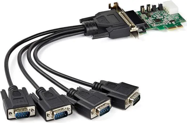 Alt view image 12 of 15 - StarTech.com PEX4S953LP 4-Port PCI Express RS232 Serial Adapter Card - 16950 UART - 256-byte FIFO Cache - ASIX AX99100 - Low Profile Bracket - Replacement for PEX4S952LP (PEX4S953LP)