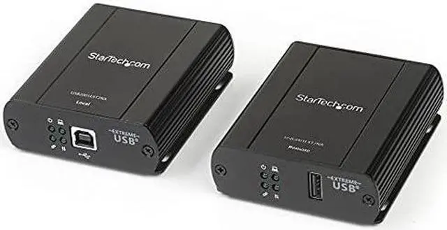 Alt view image 2 of 6 - StarTech USB 2.0 over Cat5e/Cat6 Ethernet Cable Adapter Kit USB2001EXT2NA