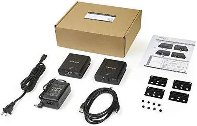 Alt view image 6 of 6 - StarTech USB 2.0 over Cat5e/Cat6 Ethernet Cable Adapter Kit USB2001EXT2NA