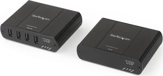 Alt view image 2 of 6 - StarTech.com USB2004EXT2NA 4 Port USB 2.0 Extender Hub over Cat5e/Cat6 Ethernet Cable (RJ45) - 330ft/100m