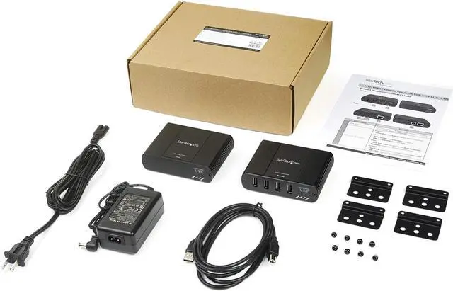 Alt view image 6 of 6 - StarTech.com USB2004EXT2NA 4 Port USB 2.0 Extender Hub over Cat5e/Cat6 Ethernet Cable (RJ45) - 330ft/100m