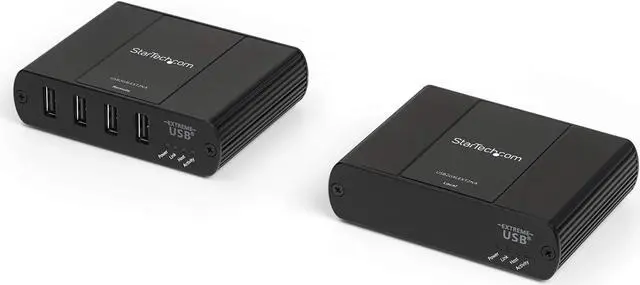 Alt view image 2 of 6 - StarTech 4 Port USB 2.0 Ethernet Extender USB2G4LEXT2NA