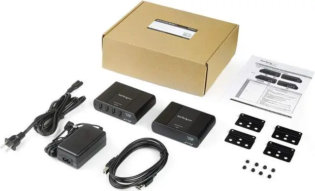 Alt view image 6 of 6 - StarTech 4 Port USB 2.0 Ethernet Extender USB2G4LEXT2NA