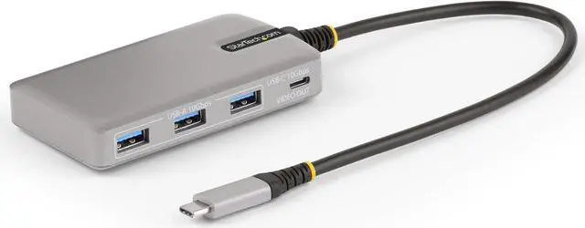 Alt view image 6 of 11 - StarTech 4-Port USB-C Hub with USB-C Video Output 100W PD HB31C3A1CDPPD3