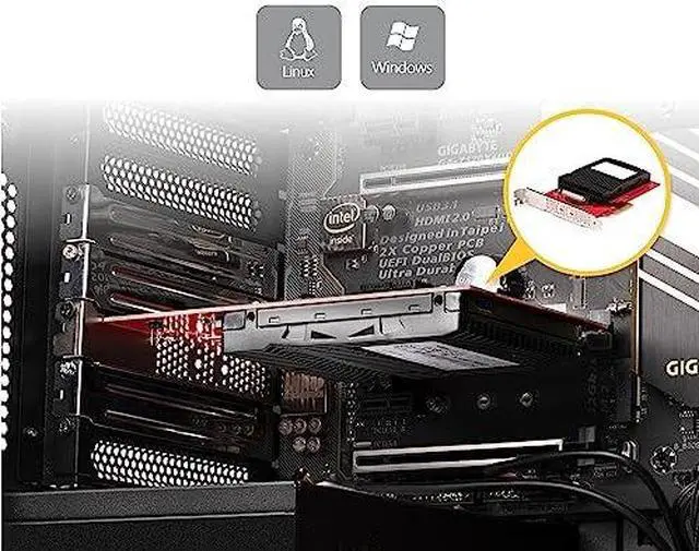Alt view image 3 of 13 - StarTech PCIe 4.0 x4 Adapter for 2.5" U.3 NVMe SSDs PEX4SFF8639U3