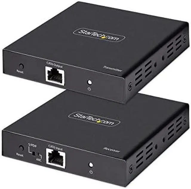 Alt view image 6 of 12 - StarTech 4K HDMI Extender Over CAT5/CAT6 Cable, 4K 60Hz HDR Video Extender Up to 230ft (70m), HDMI Over Ethernet Cabling, S/PDIF Audio Out, HDMI Transmitter and Receiver Kit (4K70IC-EXTEND-HDMI)