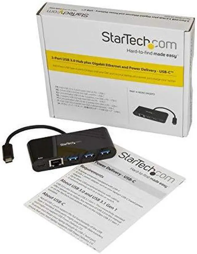 Alt view image 13 of 17 - StarTech Accessory HB30C3AGEPD 3PT USB-C Hub with Gigabit Ethernet and Power Delivery