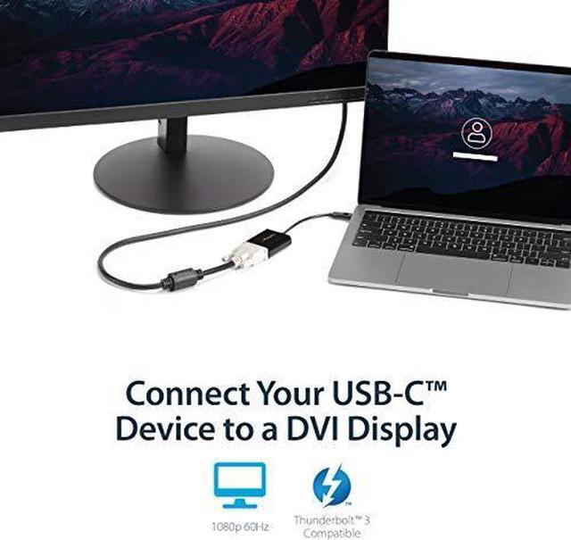 Alt view image 7 of 11 - StarTech CDP2DVIDP 24-pin USB-C Male to 29-pin DVI Dual-Link Female Adapter