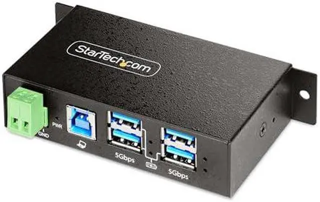 Alt view image 6 of 12 - StarTech 4-Port Managed Industrial USB 3.2 Gen 1 (5Gbps) Hub 5G4AINDRM-USB-A-HUB