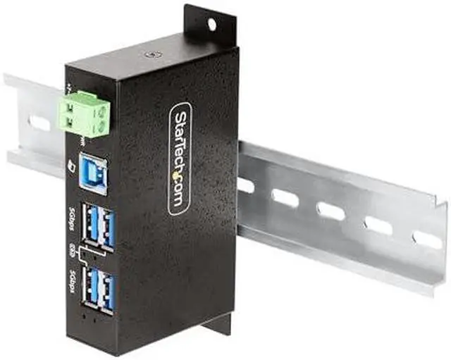 Alt view image 10 of 12 - StarTech 4-Port Managed Industrial USB 3.2 Gen 1 (5Gbps) Hub 5G4AINDRM-USB-A-HUB