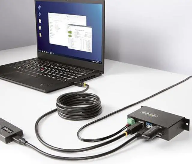 Alt view image 11 of 12 - StarTech 4-Port Managed Industrial USB 3.2 Gen 1 (5Gbps) Hub 5G4AINDRM-USB-A-HUB