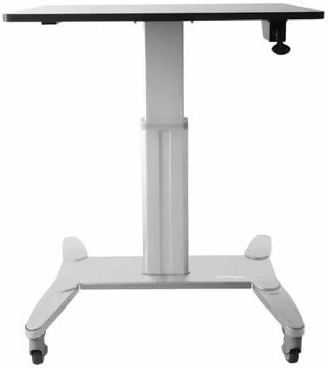 Alt view image 7 of 7 - StarTech.com Sit Stand Mobile Workstation - Rolling Desk - One-Touch Height Adjustment with Lock - Standing Desk Converter - Mobile Desk