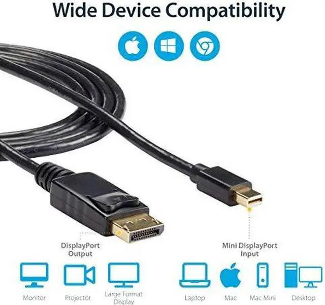 Alt view image 7 of 8 - StarTech 6ft Mini DisplayPort to DisplayPort 1.2 Cable 10 Pack MDP2DPMM610PK