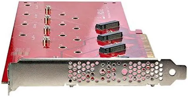 Alt view image 4 of 8 - StarTech Quad M.2 PCIe Adapter Card PCIex16 QUADM2PCIECARDB