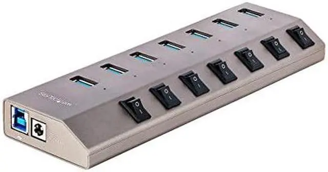 Alt view image 2 of 5 - StarTech 7-Port Self-Powered USB-C 3.0 5Gbs Expansion Hub 5G7AIBSUSBHUBNA
