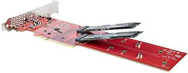 Alt view image 12 of 12 - StarTech Dual M.2 PCIe SSD Adapter Card DUALM2PCIECARDB
