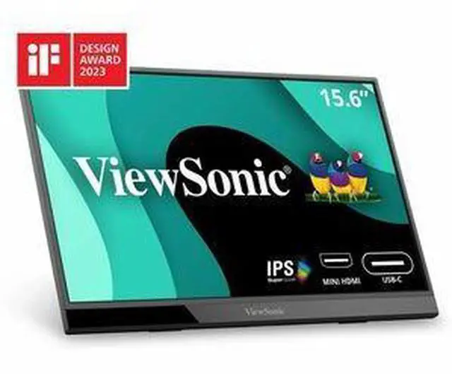 Alt view image 17 of 20 - ViewSonic VX1655 15.6 Inch 1080p FHD Portable LED Monitor with 2 Way Powered 60W USB C, Mini HDMI, IPS, Dual Speakers, and Built in Stand with Tripod mount