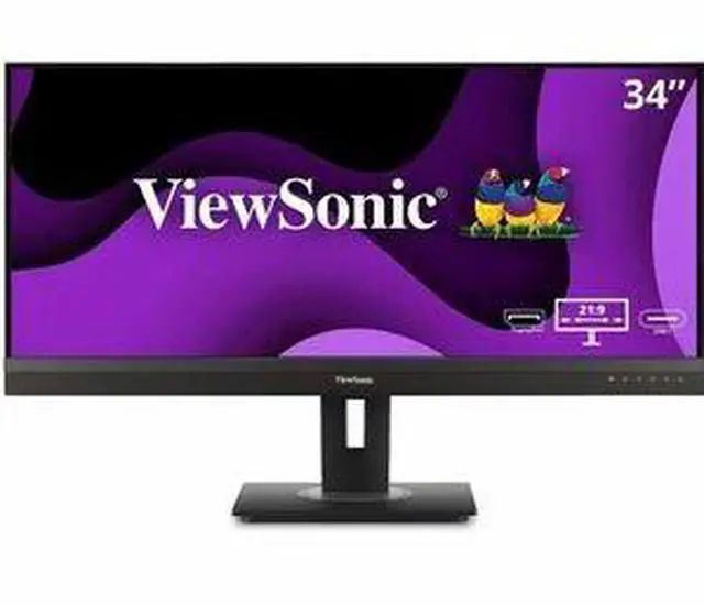 Alt view image 12 of 13 - ViewSonic VG3456a 34" 21:9 UltraWide QHD 1440p 100 Hz IPS Monitor with Ergonomics Design, 100W USB C, Docking Built-In, Gigabit Ethernet for Home and Office
