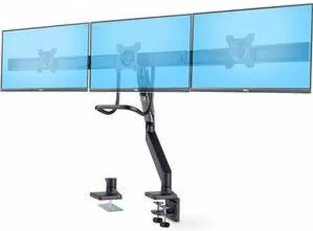 Alt view image 8 of 8 - StarTech Desk Mount Triple monitor desk mount with support for up to 27" monitors with height adjustable crossbar