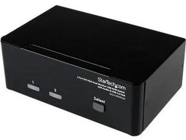 Alt view image 6 of 6 - StarTech.com SV231DDVDUA 2 Port DVI VGA Dual Monitor KVM Switch USB with Audio & USB 2.0 Hub