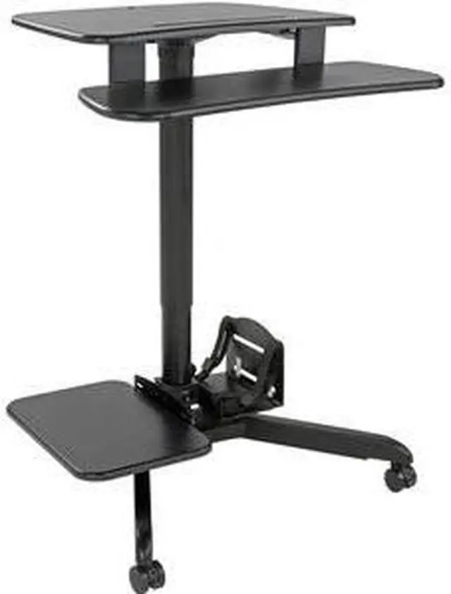 Alt view image 7 of 7 - Tripp Lite Mobile Workstation Height Adjustable Standing Desk Rolling Cart