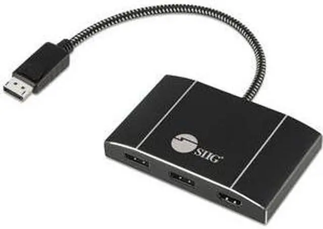 Alt view image 20 of 20 - Triple 4K Displayport 1.4 To 2 Dp & Hdmi Mst Hub Splitter