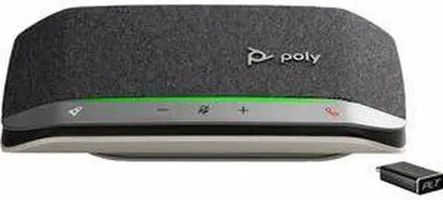 Alt view image 4 of 4 - Poly - Sync 20+ Bluetooth Speakerphone (Plantronics) - Personal Portable Speakerphone - USB-C Bluetooth Adapter - Connect to Your PC/Mac/Cell Phone - Works with Teams, Zoom & More, Black