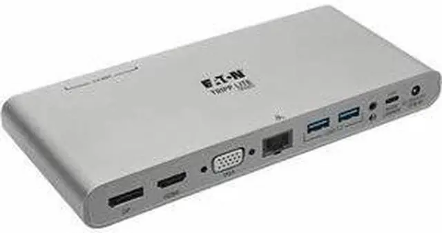 Alt view image 8 of 8 - Tripp Lite U442-DOCK4-INT Docking Station - for TV/Monitor/Projector/Notebook/Tablet/Desktop PC - 100 W - USB Type C - 3 Displays Supported - 4K - 1920 x 1080, 3840 x 2160, 1280 x 720 - 2 x USB 3.0 -
