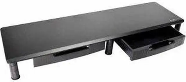 Main image of Eaton Tripp Lite Series Extra-Wide Dual-Monitor Riser with Storage Drawers, 39 x 11 in., Black, TAA