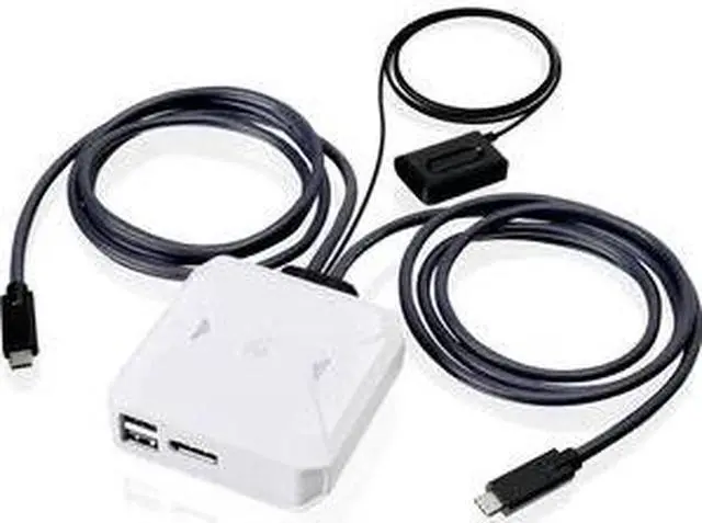 Alt view image 10 of 20 - IOGEAR 2-Port 4K USB-C KVM Switch with DisplayPort output GCS72CC