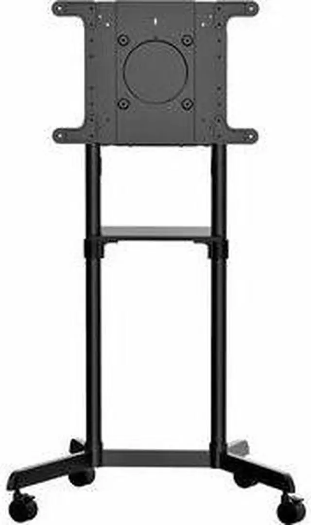 Alt view image 6 of 6 - Mobile TV Cart - Portable Rolling TV Stand for 37-70" VESA Display (154lb/70kg) - TV Stand w/Shelf & Storage Compartment - Rotate/Tilt Display - Universal TV Mount on Wheels (MBLTVSTNDEC)