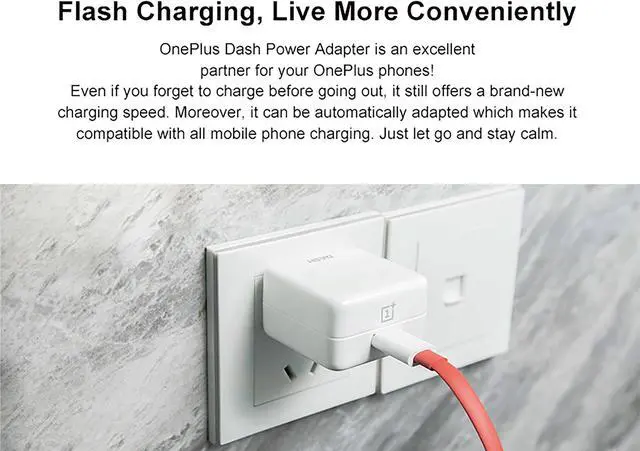 Alt view image 6 of 7 - Original OnePlus Official Dash Power Adapter 5V/4A Fast Charging