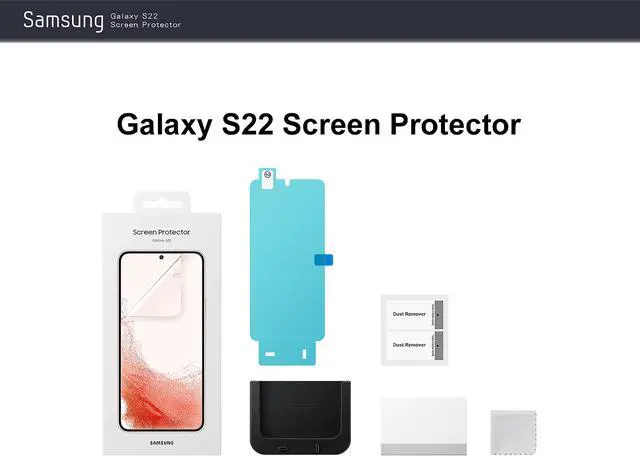 Alt view image 2 of 8 - Original Samsung Official Galaxy S22 5G Screen Protector - Transparent (EF-US901)