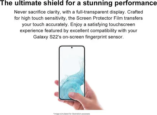 Alt view image 3 of 8 - Original Samsung Official Galaxy S22 5G Screen Protector - Transparent (EF-US901)
