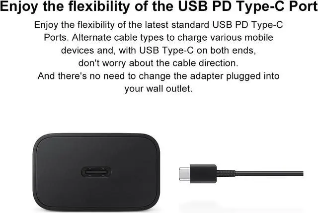 Alt view image 3 of 7 - Original Samsung Official 15W Type C PD Power Adapter (EP-T1510) White