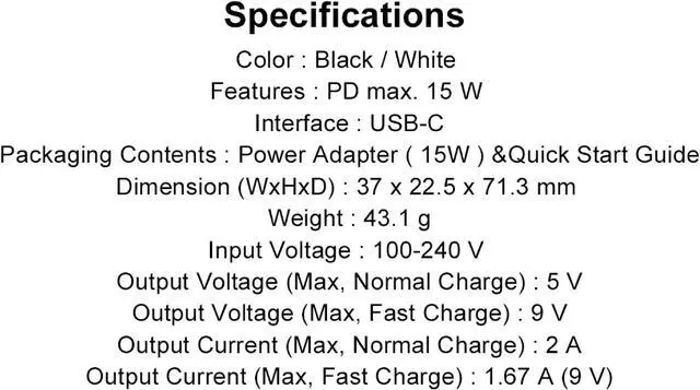 Alt view image 6 of 7 - Original Samsung Official 15W Type C PD Power Adapter (EP-T1510) White