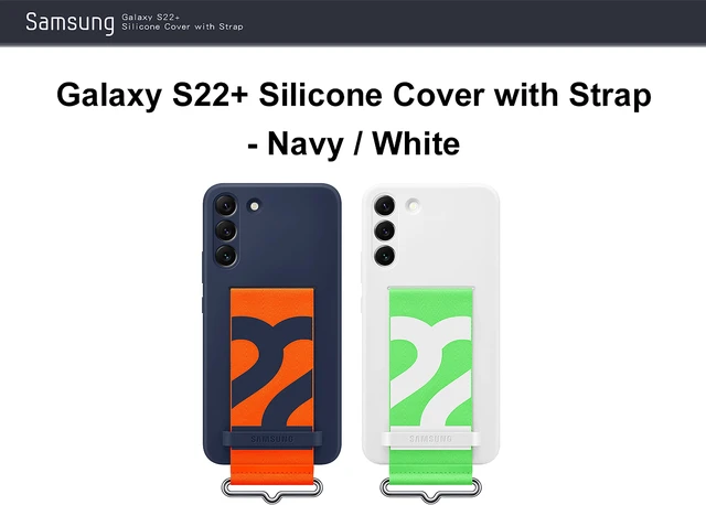 Alt view image 2 of 6 - Original Samsung Official Galaxy S22+ 5G Silicone Cover with Strap (EF-GS906) White