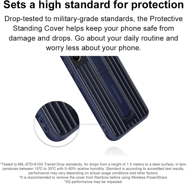 Alt view image 3 of 6 - Original Samsung Official Galaxy S22+ 5G Protective Standing Cover (EF-RS906) White