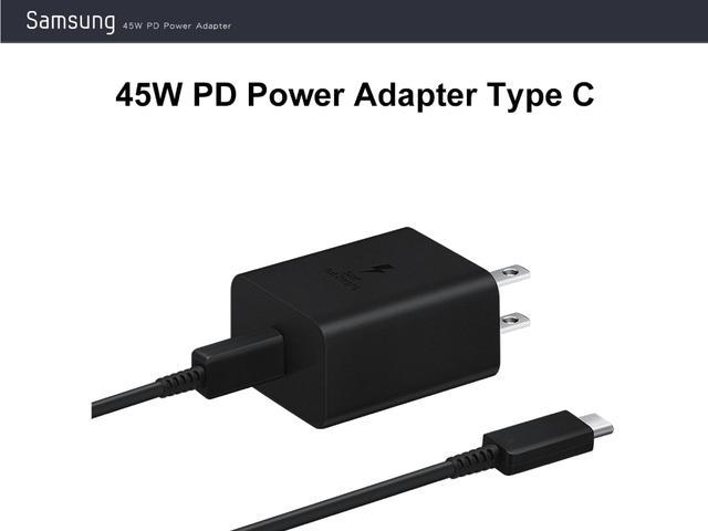 Original Samsung Official 45W Power Adapter with Dual Type-C 5A Cable  (EP-T4510)
