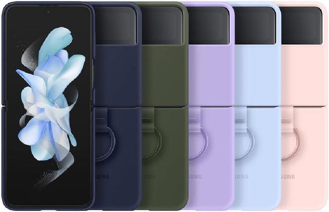 galaxy z flip4 silicone cover with ring