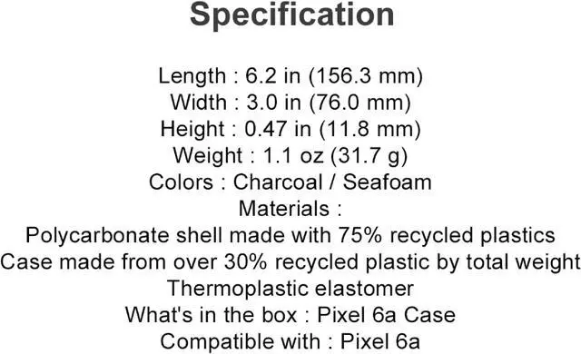 Alt view image 6 of 8 - Original Google Official Pixel 6a Case
