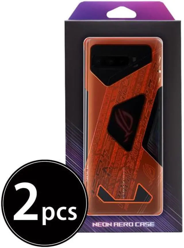 Alt view image 2 of 7 - Original ASUS Official ROG Phone 3 ZS661KS Neon Aero Case (ZS661K1CS) - 2 Pack