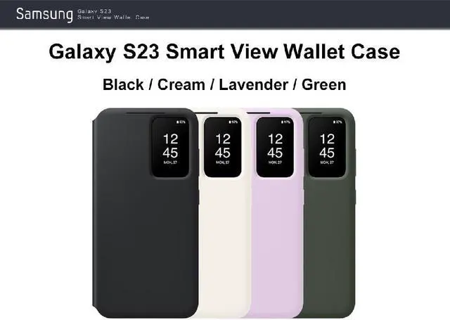 Alt view image 4 of 7 - Original Samsung Official Galaxy S23 S-View Wallet Case (EF-ZS911)