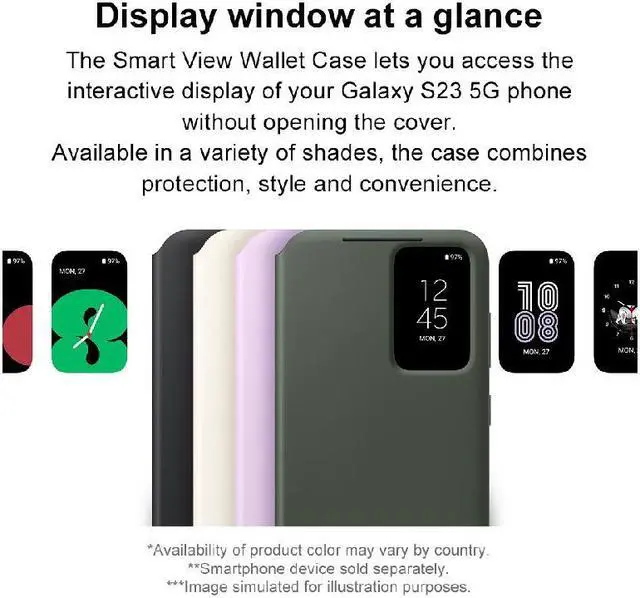 Alt view image 5 of 7 - Original Samsung Official Galaxy S23 S-View Wallet Case (EF-ZS911)